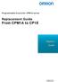 Replacement Guide From CPM1A to CP1E