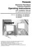 Operating Instructions with Installation Manual (for qualified service personnel)
