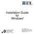 Installation Guide for Windows