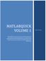 MATLABQuick Volume 1