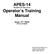 APES-14 HD-6500 & HD-7000 Version Operator s Training Manual