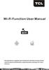 Wi-Fi Function User Manual