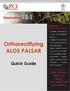 Orthorectifying ALOS PALSAR. Quick Guide