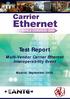 Test Report. Multi-Vendor Carrier Ethernet Interoperability Event