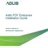 Adlib PDF Enterprise Installation Guide PRODUCT VERSION: 5.0