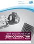 TEST SOLUTIONS FOR SEMICONDUCTOR