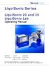 LiquiSonic Series. LiquiSonic 20 and 30 LiquiSonic Lab Operating Manual. SensoTech