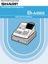 ELECTRONIC CASH REGISTER MODEL ER-A450S INSTRUCTION MANUAL