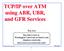 TCP/IP over ATM using ABR, UBR, and GFR Services