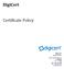 DigiCert. Certificate Policy. DigiCert, Inc. Version 4.11 February 23, 2017