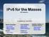 IPv6 for the Masses (Of sensors)