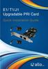 Upgradable PRI Card Installation Guide