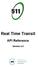 Real Time Transit. API Reference. Version 2.0