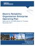 Electric Reliability Organization Enterprise Operating Plan