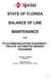 STATE OF FLORIDA BALANCE OF LINE MAINTENANCE