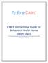 CYBER Instructional Guide for Behavioral Health Home (BHH) Users