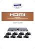 HDMI0108SCAT 1 to 8 over single CAT splitter with HDMI loop & IR control. User Guide
