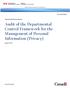 Audit of the Departmental Control Framework for the Management of Personal Information (Privacy)