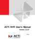 ACTi NVR User s Manual. Version /6/21