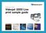 Continuous Inkjet Videojet 1000 Line print sample guide