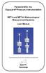 Paroscientific, Inc. Digiquartz Pressure Instrumentation. MET4 and MET4A Meteorological Measurement Systems User Manual