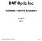 DAT Optic Inc Universal FireWire Enclosure User s Manual Rev 1.0