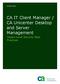 CA IT Client Manager / CA Unicenter Desktop and Server Management