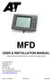 MFD USER & INSTALLATION MANUAL. (Please check the Downloads section of our website for the latest manual)