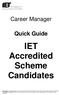 IET Accredited Scheme Candidates