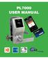 cover page PL7000 USER MANUAL