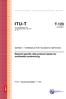 ITU-T T.123. Network-specific data protocol stacks for multimedia conferencing SERIES T: TERMINALS FOR TELEMATIC SERVICES. ITU-T Recommendation T.