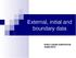 External, initial and boundary data. Rodica Claudia DUMITRACHE Amalia IRIZA