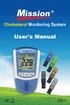 Mission Cholesterol Monitoring System