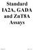 Standard IA2A, GADA and ZnT8A Assays