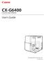 CX-G6400. User's Guide COLOR CARD PRINTER CANON FINETECH NISCA INC Y