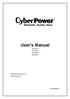User s Manual OL1000EXL OL1500EXL OL2000EXL OL3000EXL. CyberPower Systems Inc.  K