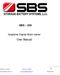 SBS 600. User Manual. Graphical Digital Multi-meter. SBS-600 Users Manual Revision 1.0-5/2014