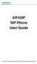 AR168F SIP Phone User Guide