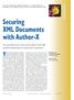 Securing XML Documents with Author-X