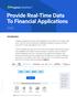 Provide Real-Time Data To Financial Applications