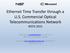 Ethernet Time Transfer through a U.S. Commercial Optical Telecommunications Network WSTS 2015