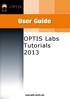 OPTIS Labs Tutorials 2013
