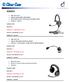 HEADSETS. Clear-Com CC-110 Single-ear premium light-weight headset Boom rotation ON/OFF switch for quick microphone muting Connector 4 pol XLR