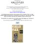 KALLO FLEX Posted 7-12-'03 On-line camera manual library Back to main on-line manual page