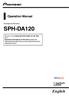 SPH-DA120. English. Operation Manual. Smartphone Receiver