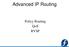 Advanced IP Routing. Policy Routing QoS RVSP