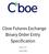 Cboe Futures Exchange Binary Order Entry Specification. Version 1.2.0
