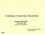 Creating a Corporate Taxonomy. Internet Librarian November 2001 Betsy Farr Cogliano
