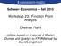 Workshop 2-3: Function Point Analysis. Dietmar Pfahl