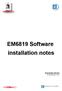 EM6819 Software installation notes